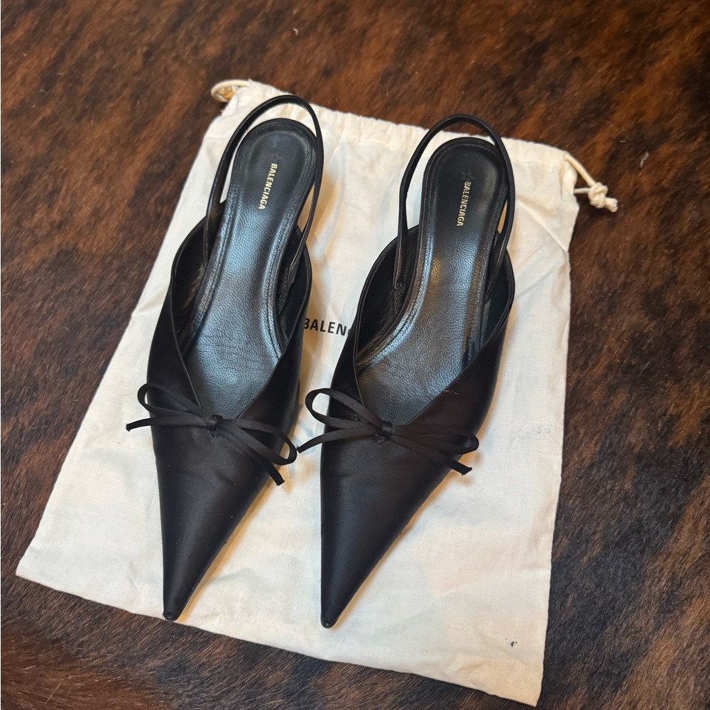 Balenciaga Women's Black Slingback Shoes